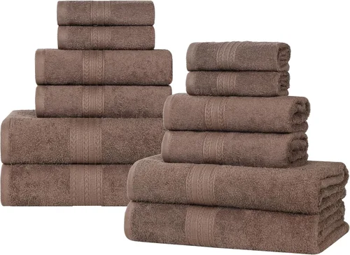Miniatura 83 de Superior Juego de 6 toallas de mano de algodón ecológico, toallas pequeñas para spa, hotel, baño de invitados, cocina, secado rápido, suave