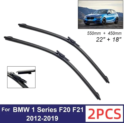 Miniatura 2 de Limpiaparabrisas de coche compatible con BMW Serie 1 F20 F21 114i 116i 118i 120i 125i M135i M140i 116d 118d 125d 2012-2019 Limpiaparabrisas de goma