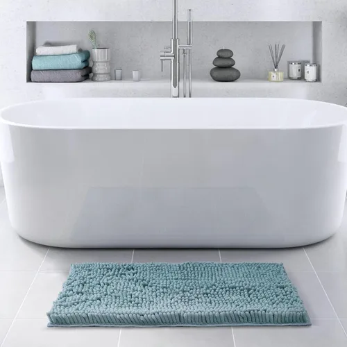 Miniatura 2 de FRESHMINT - Alfombras de baño de chenilla, 32"x20", alfombra antideslizante para el piso del baño y la bañera, alfombra de ducha suave y lavable