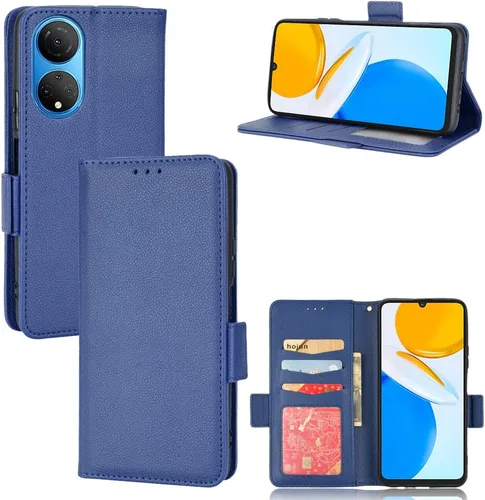 Miniatura 10 de Funda de cuero para Honor X7, funda de cuero con 3 ranuras para tarjeteros de crédito, función atril, funda magnética de piel sintética para Honor X7