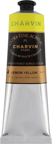 Miniatura 183 de Charvin Pintura acrílica profesional extrafina – verde absenta, tubo de 2.1 fl oz, pigmentos de triple fresado, resistente a la luz, pinturas