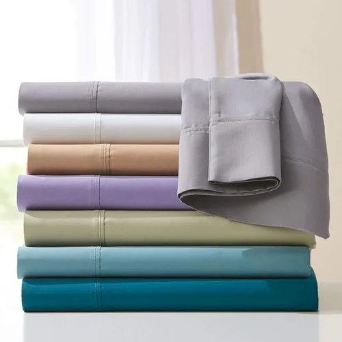 Miniatura 5 de BrylaneHome Bed Tite - Juego de sábanas de 500 hilos, tamaño matrimonial, color gris