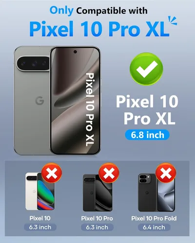 Miniatura 2 de ATATOO Funda tipo cartera para Google Pixel 10 Pro XL, tarjetero integrado (3-5 tarjetas) [bloqueo RFID] y cubierta de cámara deslizante, protección