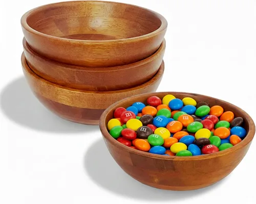 Miniatura 21 de Woodard & Charles - Cuenco grande de madera para ensaladas, frutas, palomitas de maíz, pasta, 10 pulgadas de diámetro x 4.5 pulgadas de alto