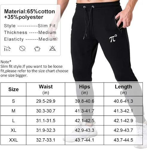 Miniatura 6 de Wangdo - Pantalones deportivos para hombre con bolsillos con cremallera