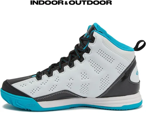 Miniatura 2 de AND1 Showout - Zapatos de baloncesto para niñas y niños, tenis de caña alta para niños, talla juvenil 1 a 7, zapatos de baloncesto para niños