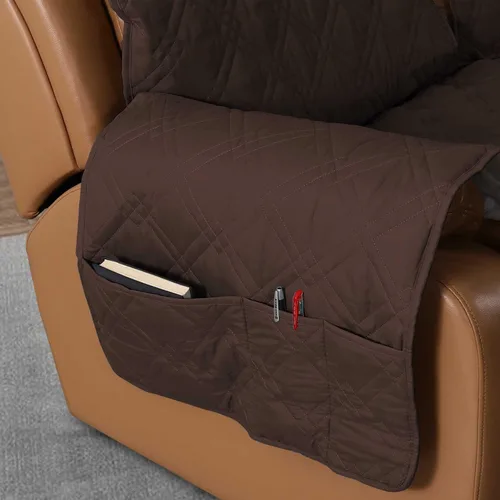 Miniatura 3 de Beacon Pet Funda para silla reclinable, funda elástica para sofá reclinable de 2/3 plazas, funda impermeable con bolsillos, protector de muebles
