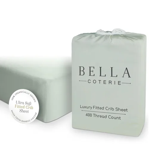 Bella Coterie - Sábanas de lujo de viscosa de bambú para cuna | Cultivadas orgánicamente | Ultra suaves | Enfriamiento para un mejor sueño | Sábanas