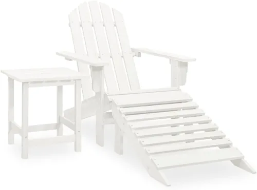 Miniatura 12 de Grand Fauteuil de Jardin Adirondack Démontable con mesa otomana y otomana y macizo Bois de Sapin Gris para patio, terraza, jardín, cómodo y duradero