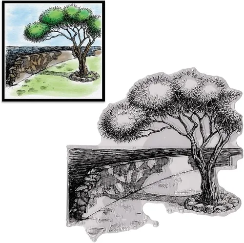 Miniatura 7 de Tree by The River Sellos transparentes para hacer tarjetas, álbumes de recortes, decoración de bricolaje, sello transparente de fondo para Estilo 1