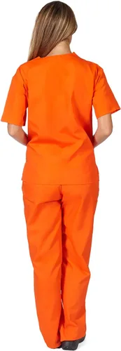 Miniatura 3 de M&M Scrubs - Conjunto de uniforme médico para mujer, cuello en V y pantalones médicos