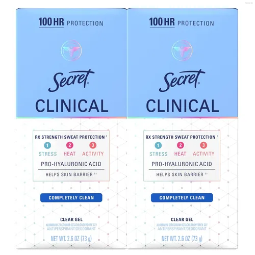 Miniatura 12 de Secret Clinical Strength Antiperspirant Deodorante para mujer, 3X Protección contra el estrés, 72 horas de protección contra el sudor y el olor