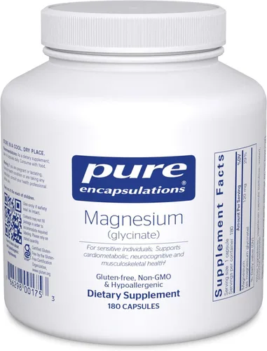 Pure Encapsulations Magnesio (glicinato) - Suplemento para apoyar el alivio del estrés, el sueño, la salud del corazón, los nervios, los músculos y