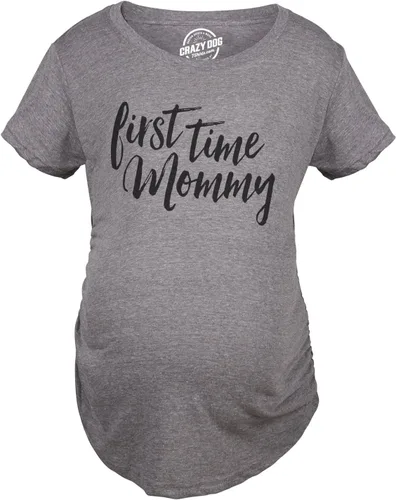 Miniatura 3 de Camiseta de maternidad para embarazada con texto en inglés "First Time Mommy