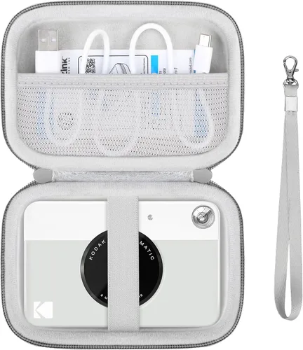 Miniatura 8 de Estuche rígido de viaje para cámara digital Kodak Printomatic a todo color, funda protectora con bolsillo de malla para cable USB, papel Negro