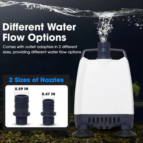 Miniatura 8 de Bomba de agua para acuario para cambio de agua de pecera, pequeña bomba sumergible para acuario de 25 W, mini bomba de agua para acuarios, bomba