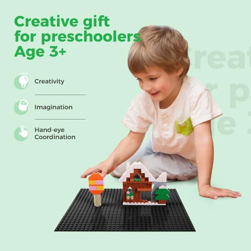 Miniatura 3 de Placas de construcción clásicas de 10 x 10 pulgadas, 100% compatibles con todas las principales marcas y mesas de actividades, plataformas creativas