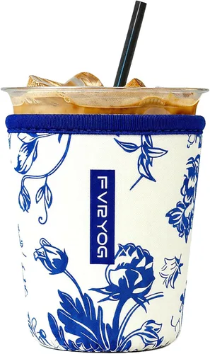 Miniatura 58 de Fundas de neopreno reutilizables aisladas para café helado, fundas para tazas de café helado, fundas para bebidas heladas y calientes
