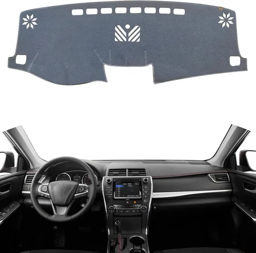 Miniatura 52 de TUCAREST Cubierta para salpicadero Compatible con Ford Escape 2020 2021 2022 Alfombrilla antideslizante para tablero de coche Protector de sol sin