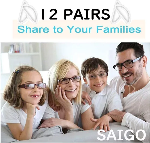 Miniatura 7 de SAIGO 12 pares de almohadillas adhesivas de silicona suave antideslizantes para la nariz, cámara de aire, cojines de aire para lentes, gafas de sol