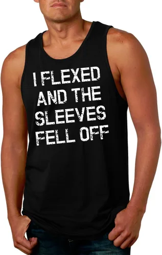 Miniatura 2 de Camiseta sin mangas para hombre con diseño gracioso de I Flexed and The Sleeves Fell Off, camiseta para entrenamiento en el gimnasio