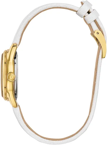 Miniatura 2 de Citizen Eco-Drive Reloj de cuarzo casual para mujer, acero inoxidable con correa de piel, blanco (Modelo EM0682-07A)