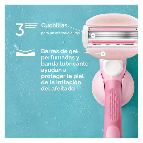 Miniatura 2 de Gillette Venus ComfortGlide - Rastrillo de afeitar para mujer, té blanco (6 repuestos)