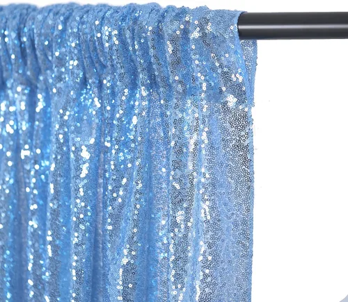 Miniatura 6 de 2 cortinas de 2 x 8 pies de lentejuelas con brillantina para marco de fotografía, para fiestas o fondos de fotografía