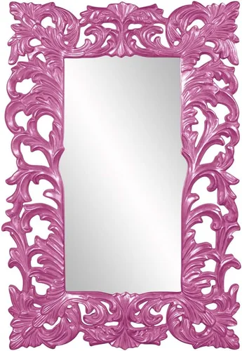 Miniatura 16 de Howard Elliott Chateau Rectangular Hanging Wall Mirror, Scroll Work Frame, Black, 31.5 x 42 Inch