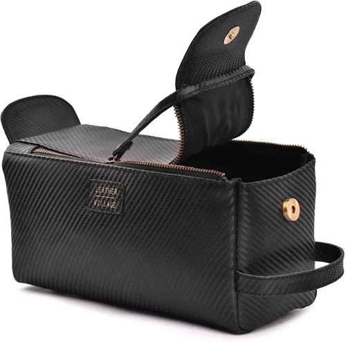 Miniatura 6 de LEATHER VILLAGE Kit Dopp 2, Negro carbón