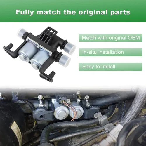 Miniatura 3 de JDMON Compatible con válvula de control de calentador BMW E60 E63 E64 E65 E66 525i 528i 535i 535i xDrive 535xi 545i 550i 645Ci 2004-2010 sustituye a