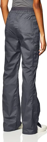 Miniatura 3 de Cherokee - Pantalones médicos para mujer, elásticos, de talle bajo, pantalones tipo cargo