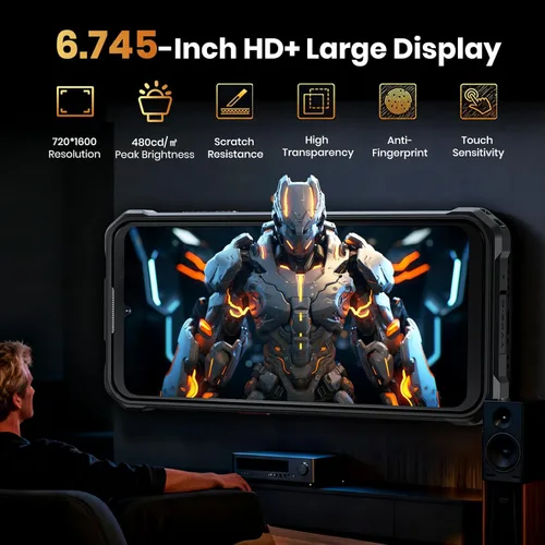 Miniatura 3 de FOSSIBOT F110 Pro 2026 Outdoor 5G Smartphone resistente desbloqueado, 8GB/20GB+128GB/1TBDimensity 6300 Octa-Core Android 15, batería de 10000mAh