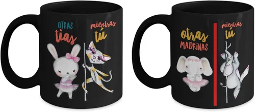 Miniatura 5 de Regalo para hermana, madrina Taza de Café para Navidad Regalo perfecto para graduados, profesionales y estudiantes de enfermeria Vaso con Negro