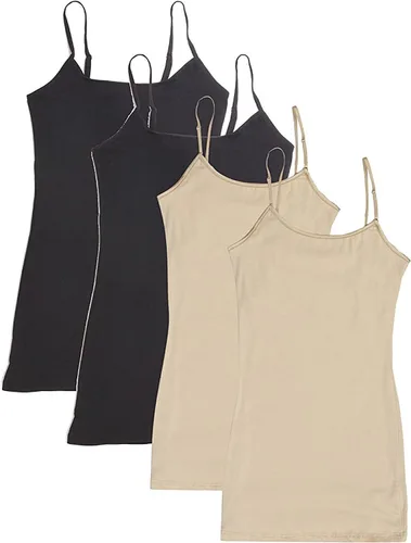 Miniatura 10 de Active - Paquete de 4 camisetas sin mangas, básicas, para mujer