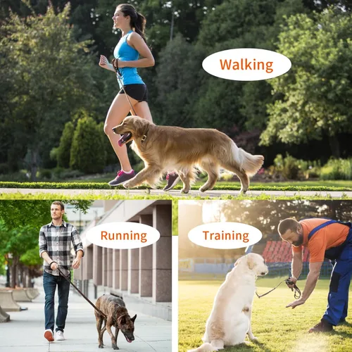 Miniatura 6 de Guiding Star Correa de cuero para perro de 6 pies, correas para perros grandes, resistente, correa de entrenamiento de cuero suave hecha a mano