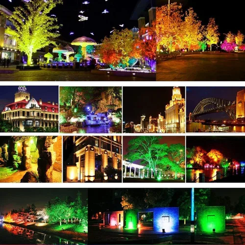 Miniatura 4 de Luces de inundación LED, luz de inundación RGB de píxeles WS2811, reflector de píxeles direccionables 10W-RGB, entrada DC12-24V IP65