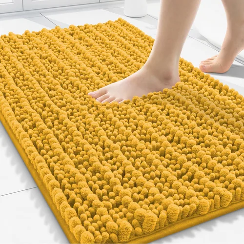 Miniatura 83 de Smiry Alfombras de Baño 24x16 pulgadas, Alfombras de Baño de Chenilla Extra Suaves y Absorbentes, Respaldo de Goma Antideslizante, Lavable a Máquina
