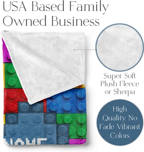 Miniatura 2 de Manta personalizada para niños con nombre personalizado Compatible Ropa de cama ultra suave y cálida Decoración de habitación o cubrecama