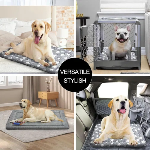 Miniatura 6 de Cama ortopédica lavable de felpa para perros con parte inferior antideslizante, almohadilla suave de lujo para mascotas, cojín acogedor de jaula