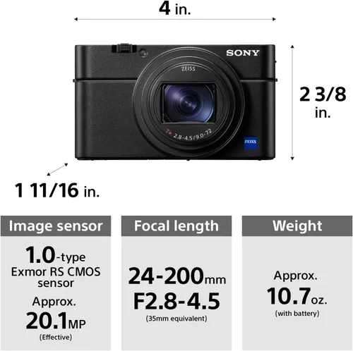Miniatura 3 de Sony RX100 VI Cámara digital compacta premium de 20.1 MP con sensor de 1 pulgada, lente de zoom ZEISS de 24-200mm y EVF OLED emergente