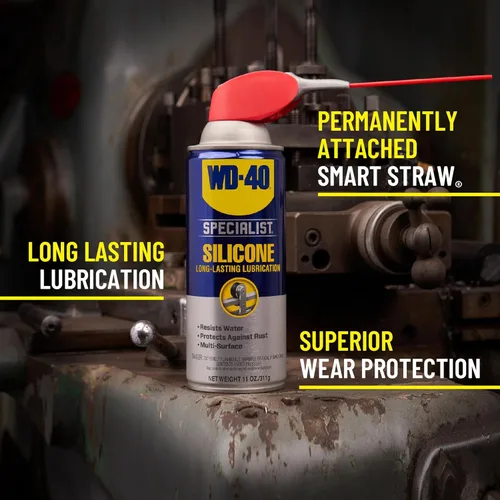 Miniatura 4 de WD-40 - Paquete combinado de lubricante de silicona multiuso y especialista, aerosoles inteligentes de paja de 2 maneras, fórmula original de 12