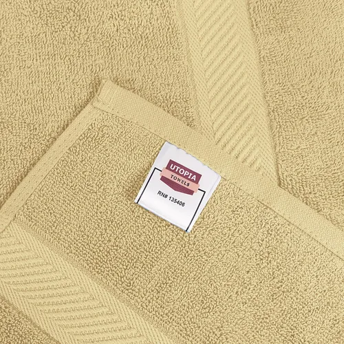 Miniatura 5 de Utopia Towels Juego de 6 toallas de baño medianas de 24 x 48 pulgadas, 100% algodón hilado en anillo de 500 GSM, ligeras y altamente absorbentes