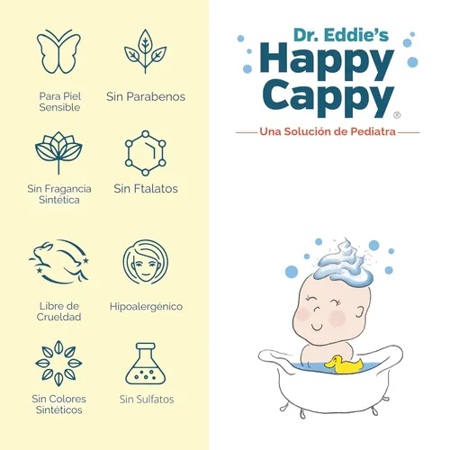 Miniatura 3 de Happy Cappy Champú para bebés y gel de baño - Champú y gel de baño para piel propensa al eczema, para bebés, niños pequeños y niños, reduce