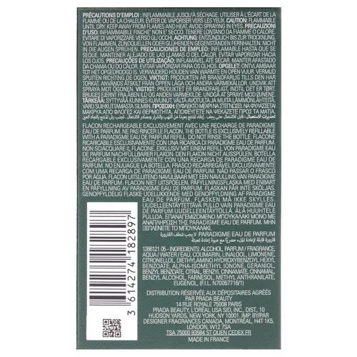 Miniatura 7 de Prada Paradigme Eau De Parfum Spray Recargable para Hombres, 1.6 Onzas