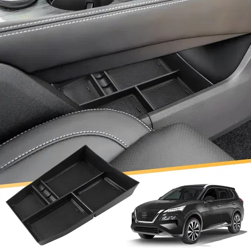 LFOTPP Organizador de consola central inferior para Nissan Rogue 2021 2022 2023 2024 2025 2026 Nissan Rogue [S/SL/SV/Platinum] T33 Caja de