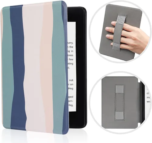 Miniatura 13 de SCSVPN Funda para Kindle de 10ª generación de 6 pulgadas (versión 2019, modelo J9G29R), funda de cuero de alta calidad ultra fina y ligera con Negro