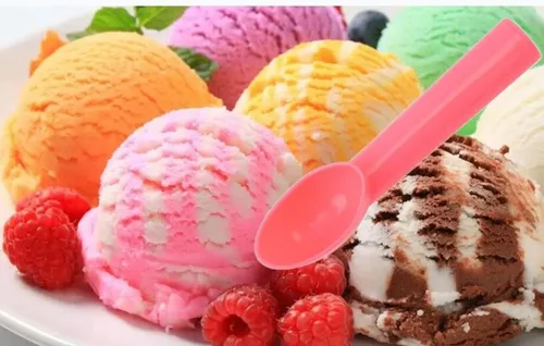 Miniatura 6 de Paquete de 4 cucharas de plástico para helados, antiadherentes, anticongelante, para frutas, sandía, yogur, bola de melón, cuchara de sorbete