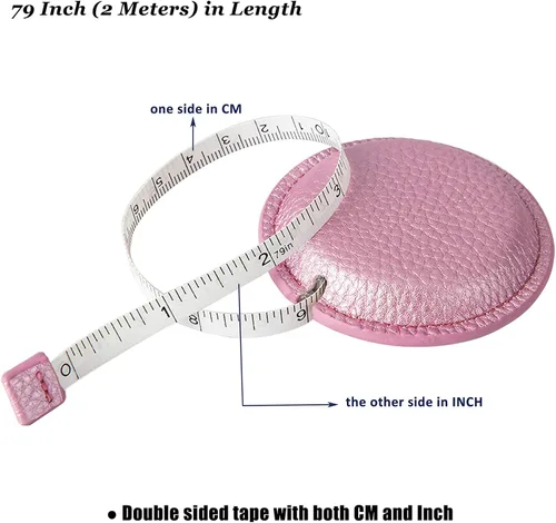 Miniatura 2 de Cinta métrica para medir el cuerpo, 79 pulgadas/6.6 ft cinta métrica retráctil para tela corporal, costura, tela a medida, mediciones