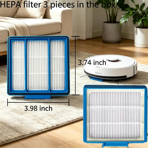 Miniatura 4 de Piezas de repuesto compatibles para Shark IQ R101AE RV1001AE UR1100SRUS AV1002AE AV1010AE RV100AE EZ RV912S Filtro de cepillo lateral/rodillo